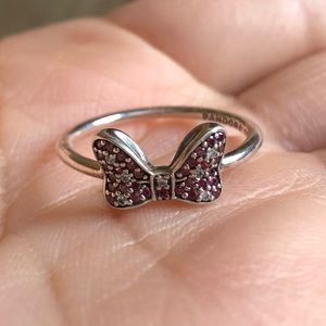 Authentic Pandora Minnie Mouse Bow Ring US 7.5 💍